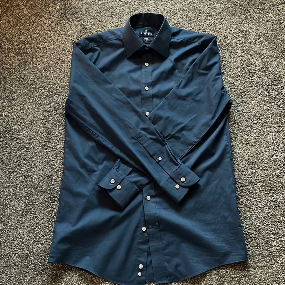 Stanford, men’s dress shirt, blue